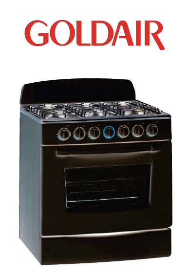 Goldair 6 Plate Gas Oven Black