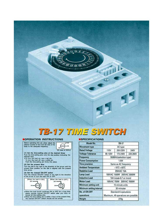 Tappet For Time Switch TB-17 Off Quality
