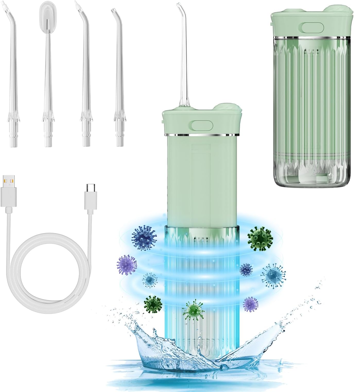 W.i.k 1 Dental Flosser with Adapter - Green