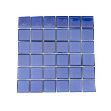 Quality Mosaic Porc Cobalt Blu Per Sheet 48X48MM