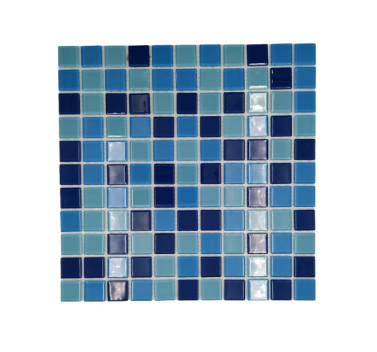 Quality Mosaic Glas Iceberg Blu Per Box 25X25MM