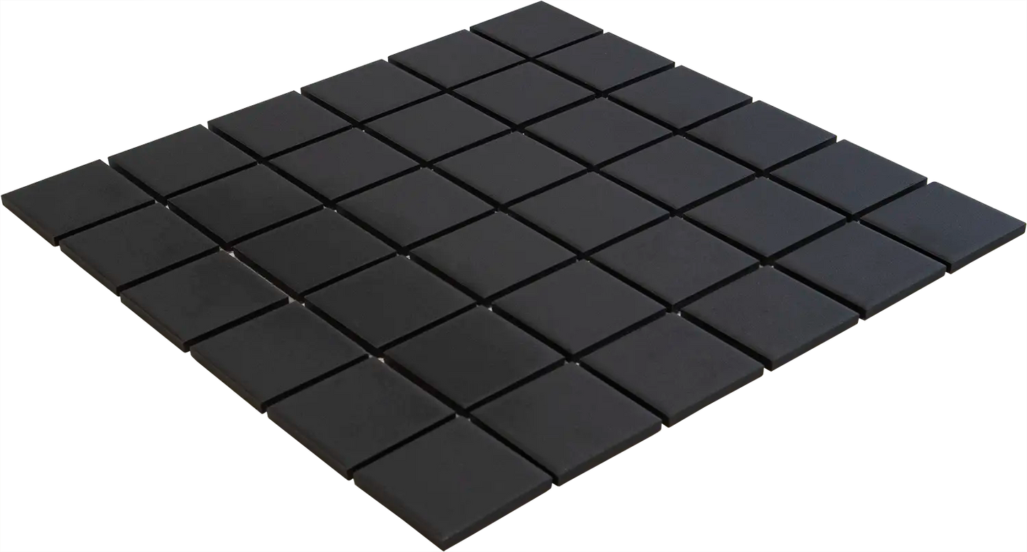 Quality Mosaic Porc Black Matt Per Box 48X48MM