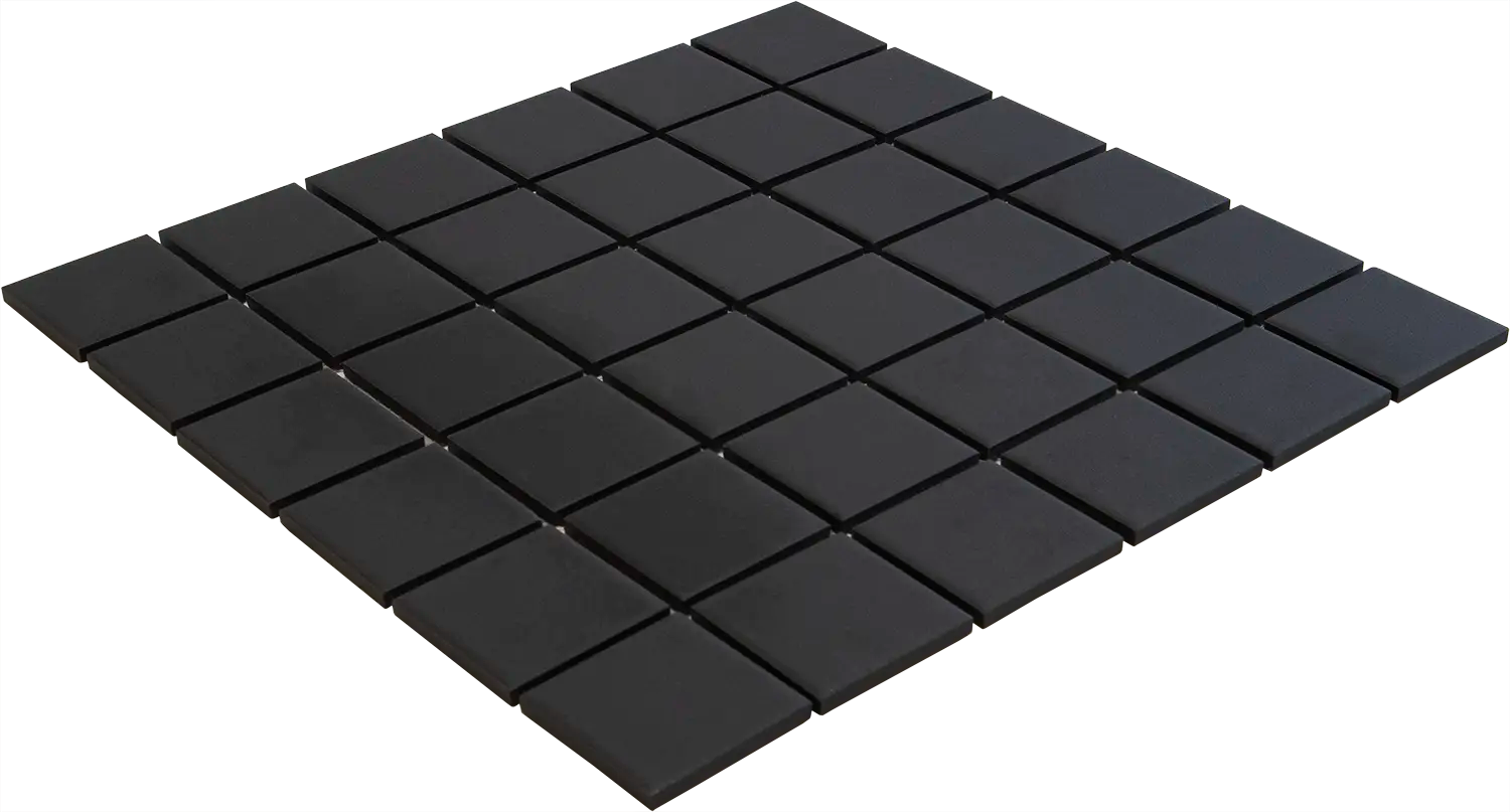 Quality Mosaic Porc Black Matt Per Box 48X48MM