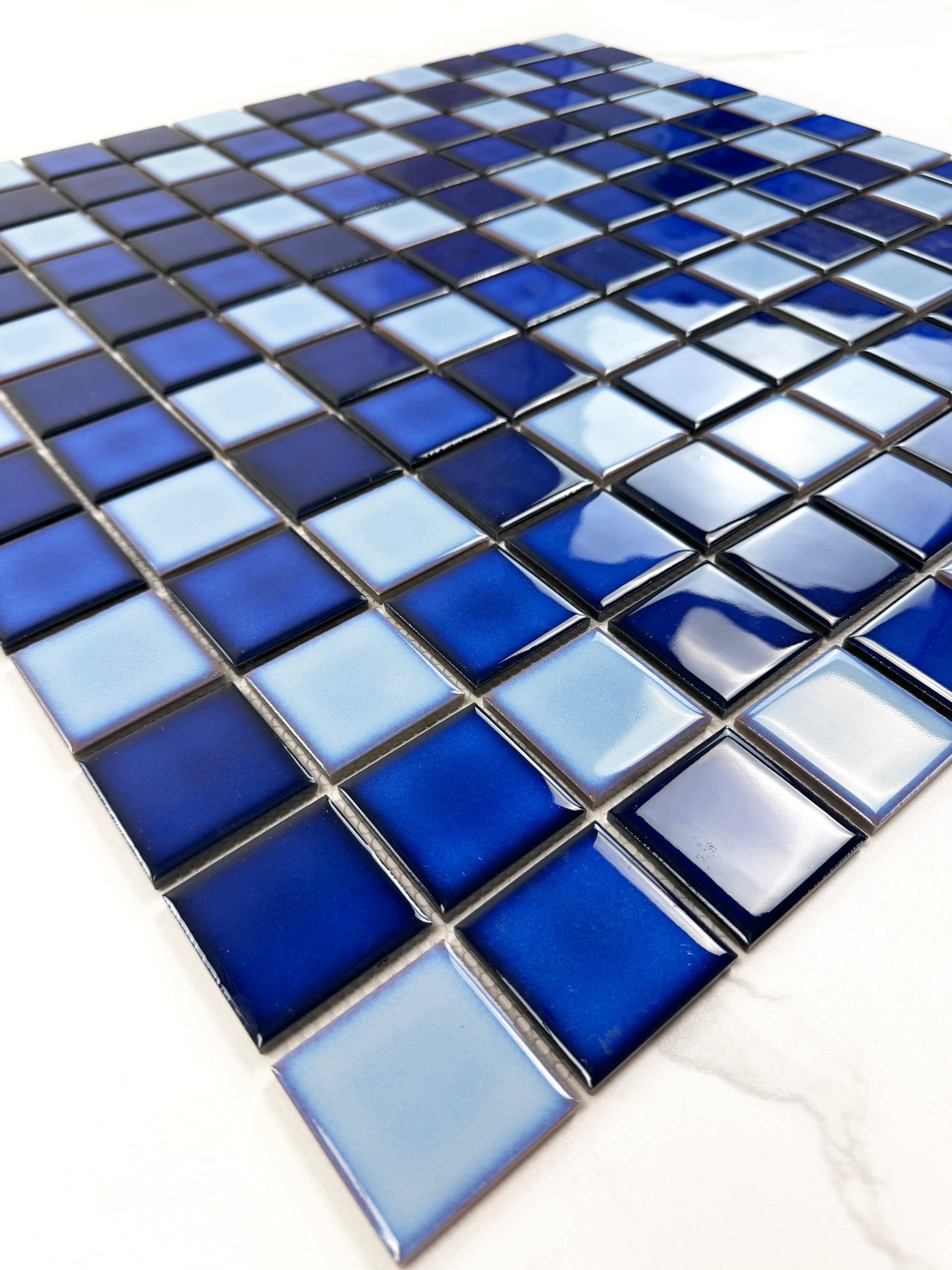 Quality Mosaic Porc Cerulean Blue Per Box 48X48MM