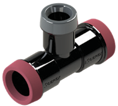 EZ Flow Red Tee 20MM X 15MM