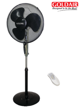 Goldair 40cm Pedestal Fan + Remote
