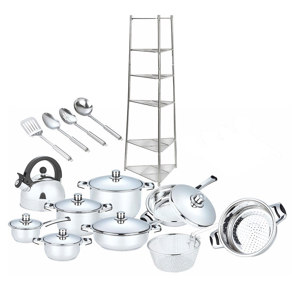 Goldair 20pcs Pot Set + Kettle