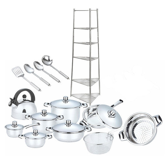 Goldair 20pcs Pot Set + Kettle