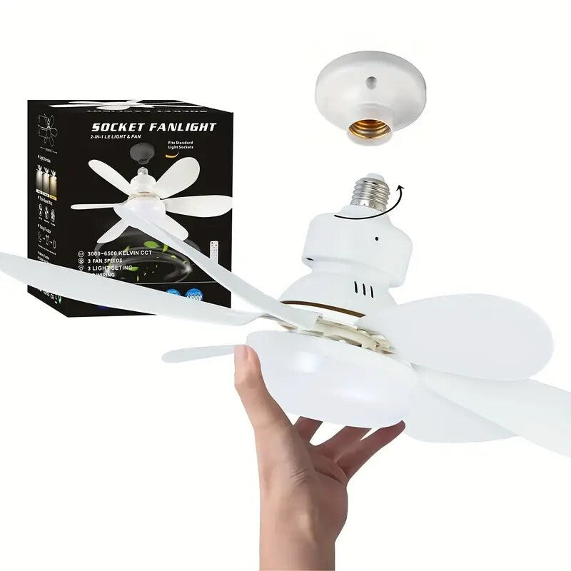 Goldair 20" (51cm) Socket Light with Ceiling Fan