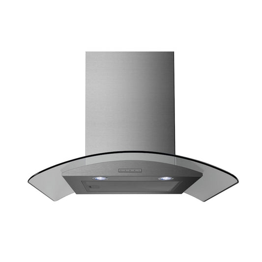 Italian Designer 60CM Glass Hood - Stainless Steel