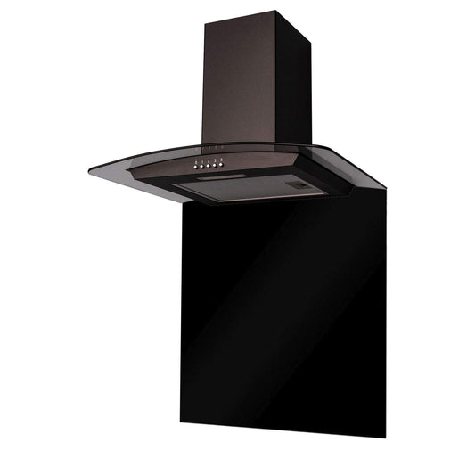 Italian Designer 60CM Glass Hood - Black