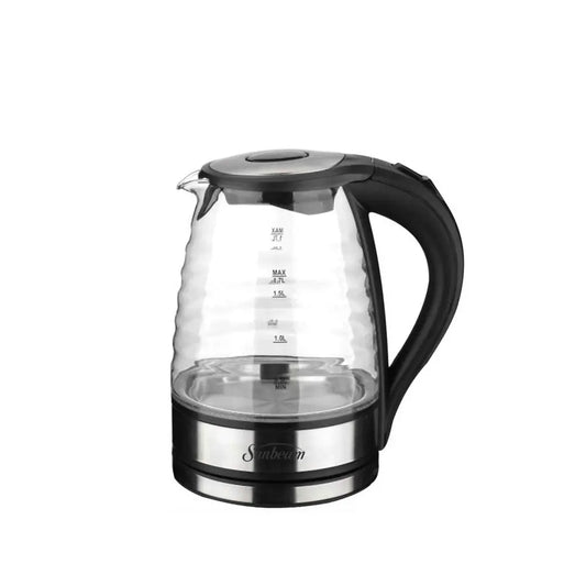 Sunbeam S/S Ribbed Glass Kettle
