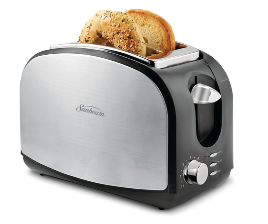 Sunbeam 2 Slice Black Stainless Steel Toaster