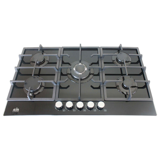 JVC 5 Burner Glass Gas Hob Mid Jan