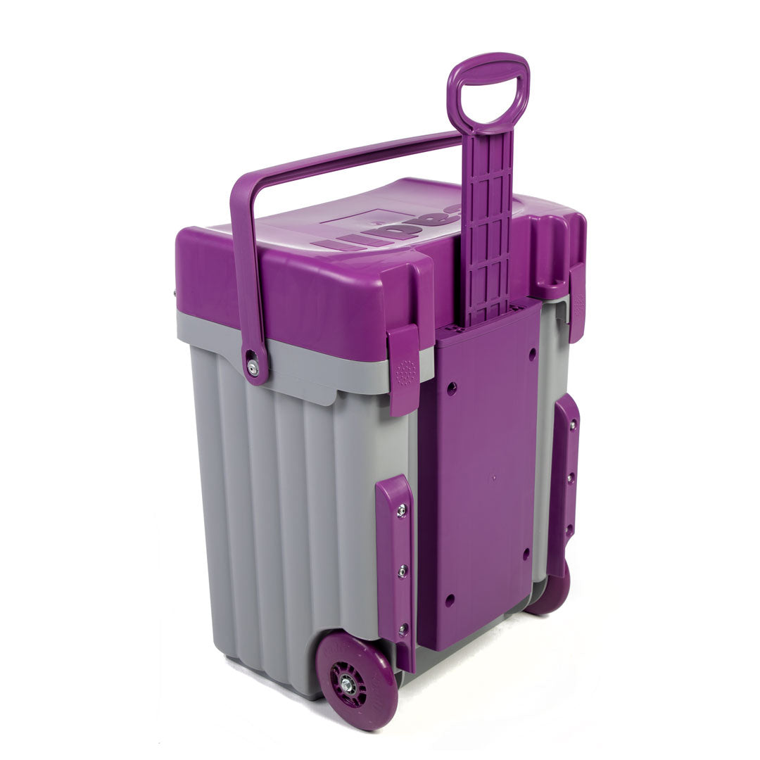 Cadii School Bag - Grey & Purple