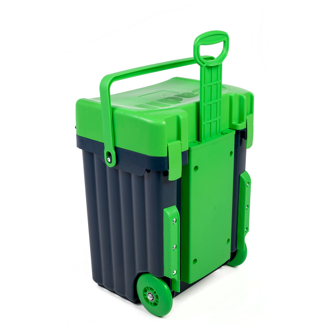 Cadii School Bag - Navy & Lime