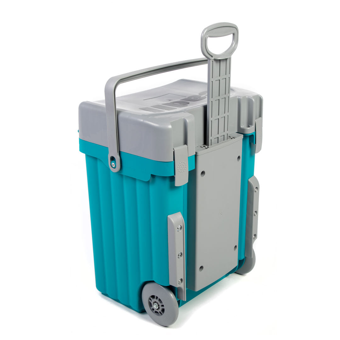 Cadii School Bag - Turquoise & Grey