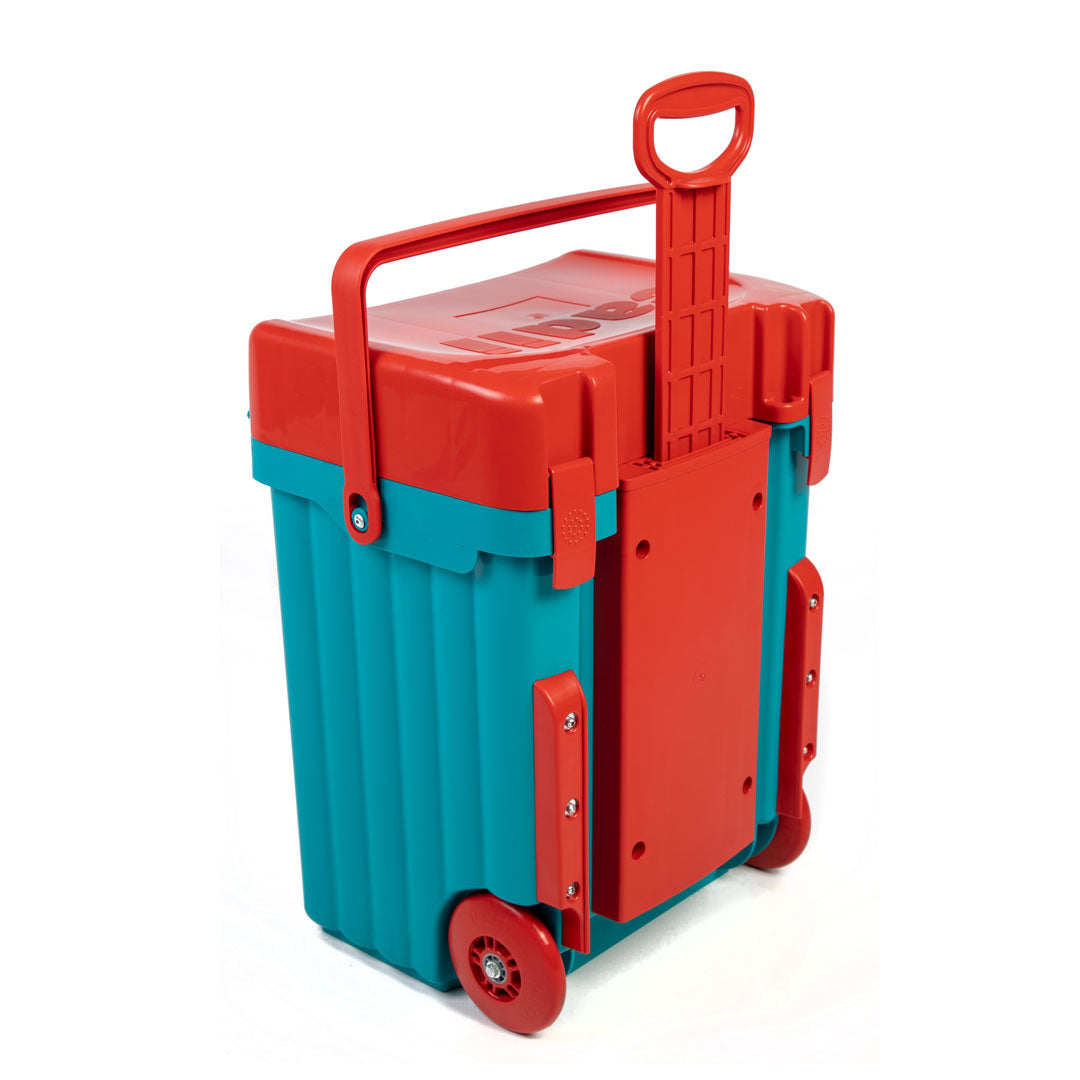 Cadii School Bag - Turquoise & Red